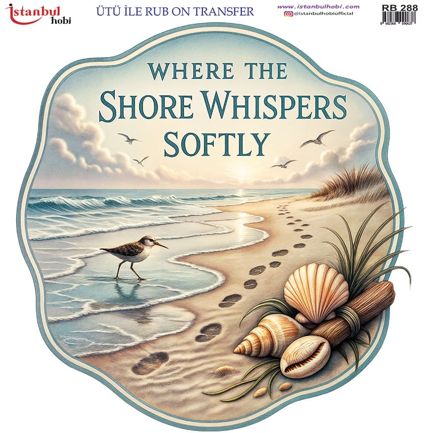RB20288.jpg Ütü Ile Rub On Transfer Kağıdı: Dekoratif Süsleme Kağıdı - Rb288 | 30X30 Cm - Görsel 1