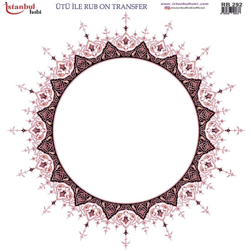 RB20292.jpg Ütü Ile Rub On Transfer Kağıdı: Dekoratif Süsleme Kağıdı - Rb292 | 30X30 Cm - Görsel 1