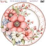 Ütü ile Rub On Transfer Kağıdı: Dekoratif Süsleme Kağıdı - RB299 | 30x30 cm