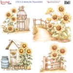 Ütü ile Rub On Transfer Kağıdı: Dekoratif Süsleme Kağıdı - RB301 | 30x30 cm