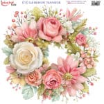 Ütü ile Rub On Transfer Kağıdı: Dekoratif Süsleme Kağıdı - RB303 | 30x30 cm