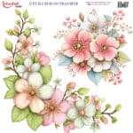 Ütü ile Rub On Transfer Kağıdı: Dekoratif Süsleme Kağıdı - RB308 | 30x30 cm