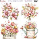 Ütü ile Rub On Transfer Kağıdı: Dekoratif Süsleme Kağıdı - RB309 | 30x30 cm