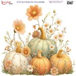 Ütü ile Rub On Transfer Kağıdı: Dekoratif Süsleme Kağıdı - RB316 | 30x30 cm