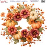 Ütü ile Rub On Transfer Kağıdı: Dekoratif Süsleme Kağıdı - RB321 | 30x30 cm