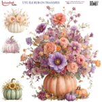 Ütü ile Rub On Transfer Kağıdı: Dekoratif Süsleme Kağıdı - RB322 | 30x30 cm