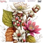 Ütü ile Rub On Transfer Kağıdı: Dekoratif Süsleme Kağıdı - RB334 | 30x30 cm