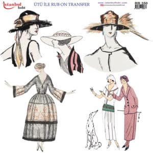 Ütü Ile Rub On Transfer Kağıdı: Dekoratif Süsleme Kağıdı - Rb350 | 30X30 Cm