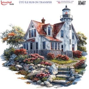 Ütü Ile Rub On Transfer Kağıdı: Dekoratif Süsleme Kağıdı - Rb354 | 30X30 Cm