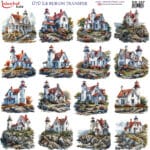 Ütü ile Rub On Transfer Kağıdı: Dekoratif Süsleme Kağıdı - RB357 | 30x30 cm