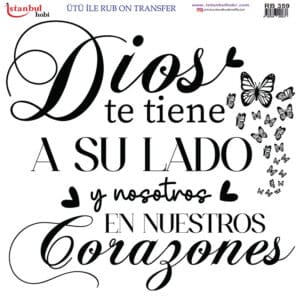 Ütü Ile Rub On Transfer Kağıdı: Dekoratif Süsleme Kağıdı - Rb359 | 30X30 Cm