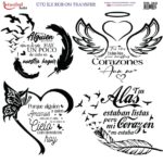 Ütü ile Rub On Transfer Kağıdı: Dekoratif Süsleme Kağıdı - RB360 | 30x30 cm