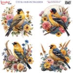 Ütü ile Rub On Transfer Kağıdı: Dekoratif Süsleme Kağıdı - RB363 | 30x30 cm