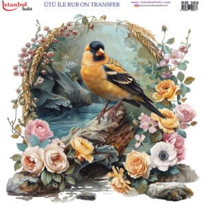 Ütü Ile Rub On Transfer Kağıdı: Dekoratif Süsleme Kağıdı - Rb365 | 30X30 Cm
