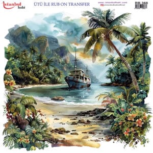 Ütü Ile Rub On Transfer Kağıdı: Dekoratif Süsleme Kağıdı - Rb368 | 30X30 Cm