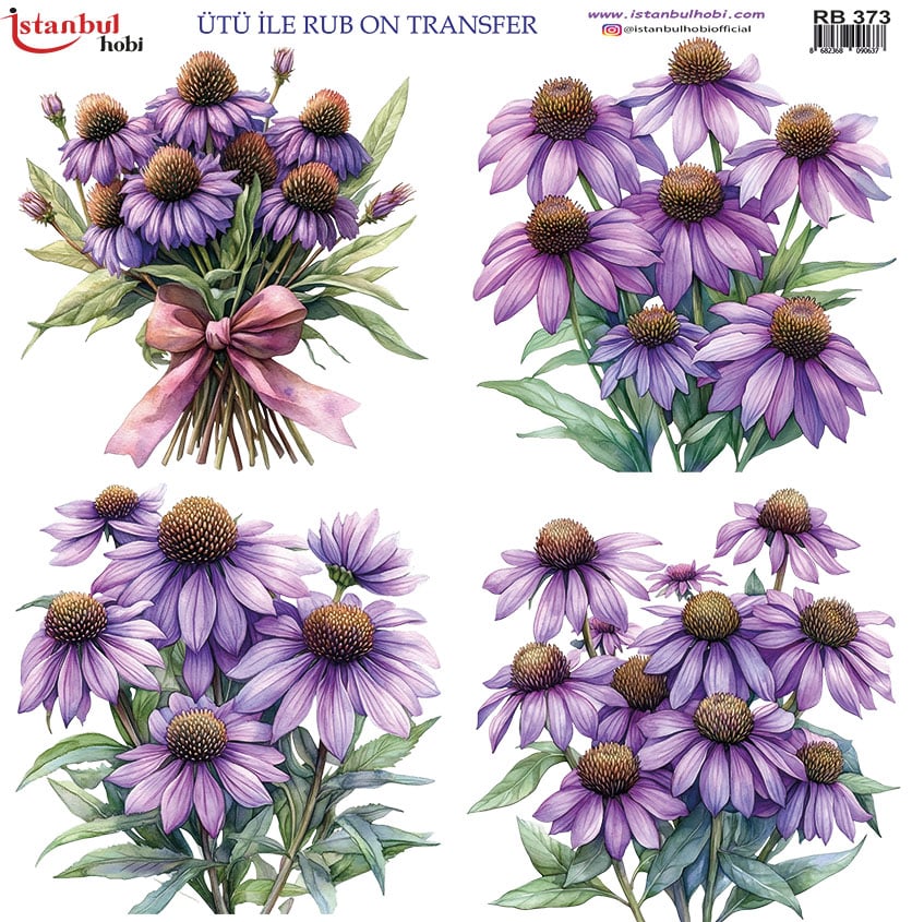 Ütü ile Rub On Transfer Kağıdı: Dekoratif Süsleme Kağıdı - RB373 | 30x30 cm 1 Ütü Ile Rub On Transfer Kağıdı: Dekoratif Süsleme Kağıdı - Rb373 | 30X30 Cm
