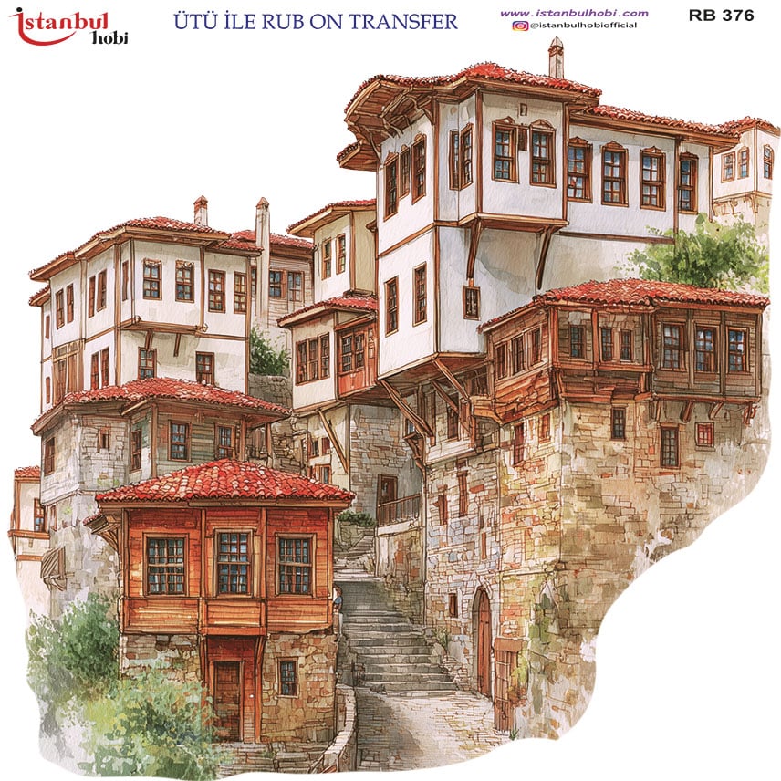 RB20376.jpg Ütü Ile Rub On Transfer Kağıdı: Dekoratif Süsleme Kağıdı - Rb376 | 30X30 Cm - Görsel 1
