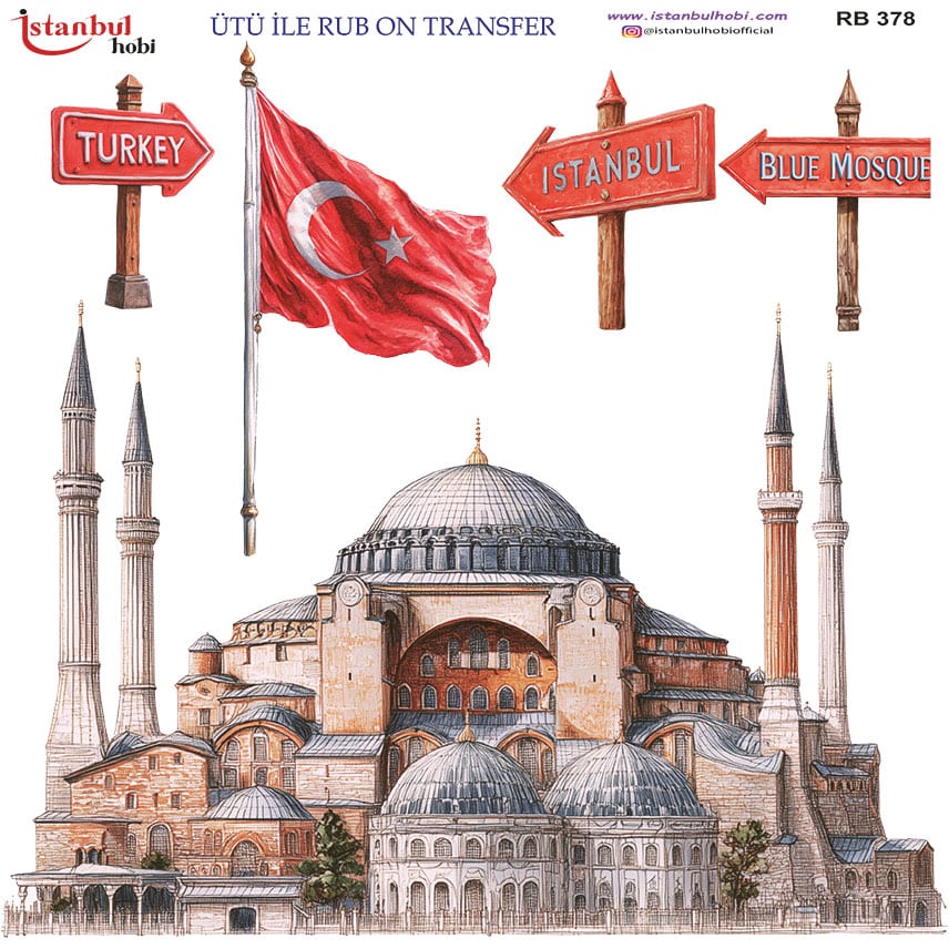 Ütü ile Rub On Transfer Kağıdı: Dekoratif Süsleme Kağıdı - RB378 | 30x30 cm 1 Ütü Ile Rub On Transfer Kağıdı: Dekoratif Süsleme Kağıdı - Rb378 | 30X30 Cm