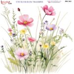 Ütü ile Rub On Transfer Kağıdı: Dekoratif Süsleme Kağıdı - RB382 | 30x30 cm