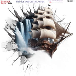 Ütü Ile Rub On Transfer Kağıdı: Dekoratif Süsleme Kağıdı - Rb387 | 30X30 Cm