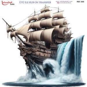 Ütü Ile Rub On Transfer Kağıdı: Dekoratif Süsleme Kağıdı - Rb388 | 30X30 Cm