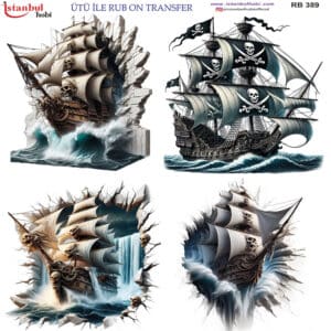 Ütü Ile Rub On Transfer Kağıdı: Dekoratif Süsleme Kağıdı - Rb389 | 30X30 Cm