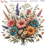 Ütü ile Rub On Transfer Kağıdı: Dekoratif Süsleme Kağıdı - RB390 | 30x30 cm