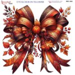Ütü ile Rub On Transfer Kağıdı: Dekoratif Süsleme Kağıdı - RB398 | 30x30 cm