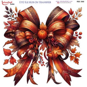 Ütü Ile Rub On Transfer Kağıdı: Dekoratif Süsleme Kağıdı - Rb398 | 30X30 Cm