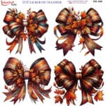 Ütü ile Rub On Transfer Kağıdı: Dekoratif Süsleme Kağıdı - RB399 | 30x30 cm