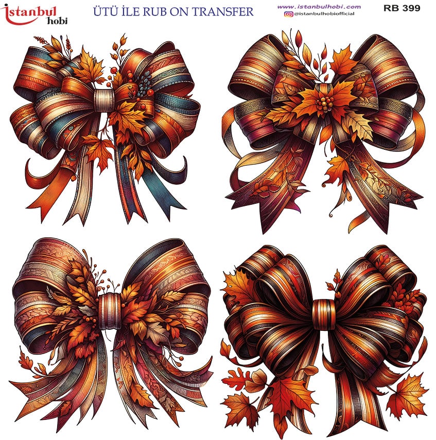 RB20399.jpg Ütü Ile Rub On Transfer Kağıdı: Dekoratif Süsleme Kağıdı - Rb399 | 30X30 Cm - Görsel 1