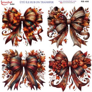 Ütü Ile Rub On Transfer Kağıdı: Dekoratif Süsleme Kağıdı - Rb400 | 30X30 Cm