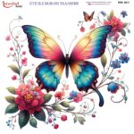 Ütü ile Rub On Transfer Kağıdı: Dekoratif Süsleme Kağıdı - RB401 | 30x30 cm
