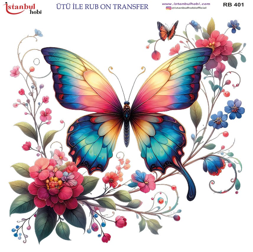 Ütü ile Rub On Transfer Kağıdı: Dekoratif Süsleme Kağıdı - RB401 | 30x30 cm 1 Ütü Ile Rub On Transfer Kağıdı: Dekoratif Süsleme Kağıdı - Rb401 | 30X30 Cm
