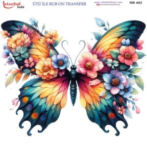 Ütü Ile Rub On Transfer Kağıdı: Dekoratif Süsleme Kağıdı - Rb402 | 30X30 Cm