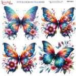 Ütü ile Rub On Transfer Kağıdı: Dekoratif Süsleme Kağıdı - RB403 | 30x30 cm