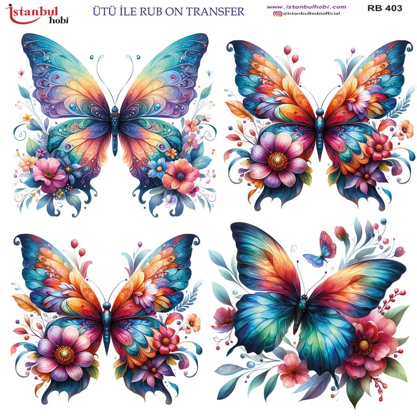 Ütü ile Rub On Transfer Kağıdı: Dekoratif Süsleme Kağıdı - RB403 | 30x30 cm 1 Ütü Ile Rub On Transfer Kağıdı: Dekoratif Süsleme Kağıdı - Rb403 | 30X30 Cm