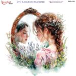 Ütü ile Rub On Transfer Kağıdı: Dekoratif Süsleme Kağıdı - RB415 | 30x30 cm