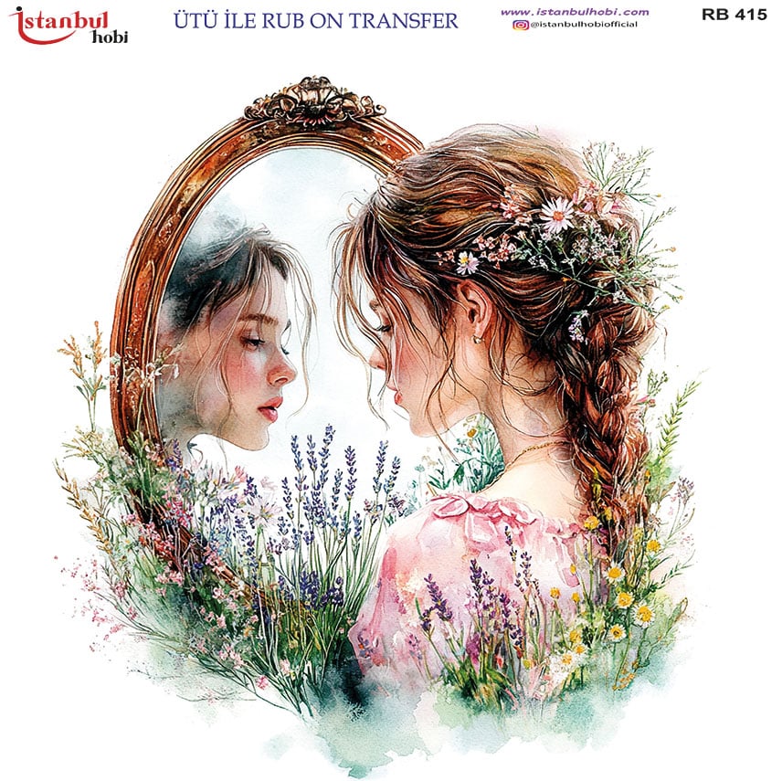 Ütü ile Rub On Transfer Kağıdı: Dekoratif Süsleme Kağıdı - RB415 | 30x30 cm 1 Ütü Ile Rub On Transfer Kağıdı: Dekoratif Süsleme Kağıdı - Rb415 | 30X30 Cm