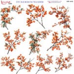 Ütü ile Rub On Transfer Kağıdı: Dekoratif Süsleme Kağıdı - RB420 | 30x30 cm