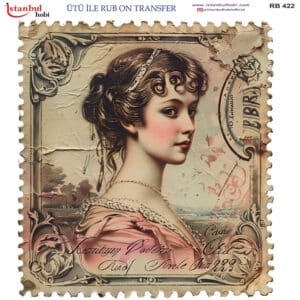 Ütü Ile Rub On Transfer Kağıdı: Dekoratif Süsleme Kağıdı - Rb422 | 30X30 Cm