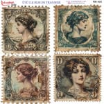Ütü ile Rub On Transfer Kağıdı: Dekoratif Süsleme Kağıdı - RB423 | 30x30 cm