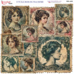 Ütü ile Rub On Transfer Kağıdı: Dekoratif Süsleme Kağıdı - RB425 | 30x30 cm