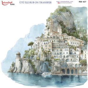 Ütü Ile Rub On Transfer Kağıdı: Dekoratif Süsleme Kağıdı - Rb427 | 30X30 Cm