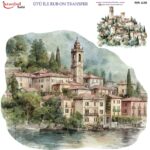 Ütü ile Rub On Transfer Kağıdı: Dekoratif Süsleme Kağıdı - RB428 | 30x30 cm
