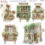 Ütü ile Rub On Transfer Kağıdı: Dekoratif Süsleme Kağıdı - RB430 | 30x30 cm