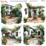 Ütü ile Rub On Transfer Kağıdı: Dekoratif Süsleme Kağıdı - RB441 | 30x30 cm