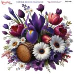 Ütü ile Rub On Transfer Kağıdı: Dekoratif Süsleme Kağıdı - RB446 | 30x30 cm