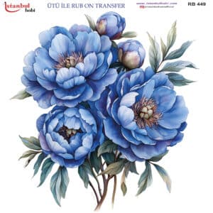 Ütü Ile Rub On Transfer Kağıdı: Dekoratif Süsleme Kağıdı - Rb449 | 30X30 Cm