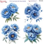 Ütü ile Rub On Transfer Kağıdı: Dekoratif Süsleme Kağıdı - RB450 | 30x30 cm